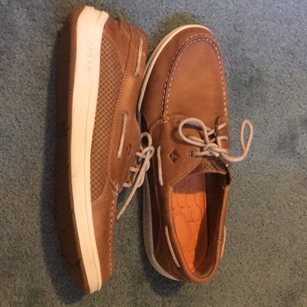 Men’s Size 14 Sperry Gamefish 3-eye Dk Tan